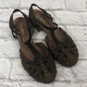 Skechers brown leather sandals. Size 9
